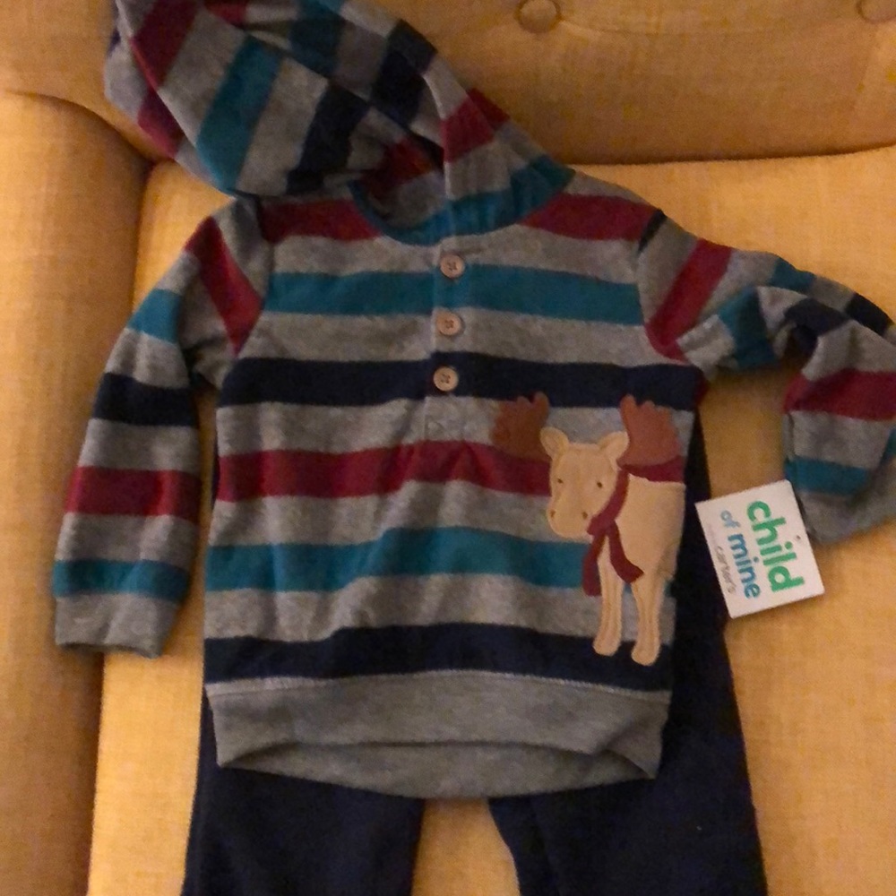 NWT Fleece two piece hooded sweatsuit